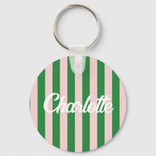 Porte-clés Styliste Joli coeur rouge Motif Monogramme cadeau