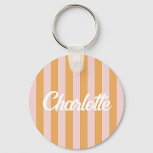 Porte-clés Styliste Joli coeur rouge Motif Monogramme cadeau
