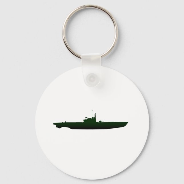 Porte-clés Submarine Silhouette On White (Recto)