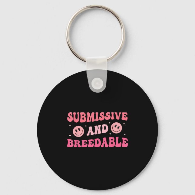 Porte-clés Submissive And Breedable Groovy - Uni-adults, Blac (Recto)