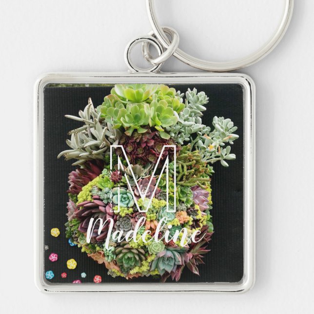 Porte-clés Succulents décoratifs (Devant)