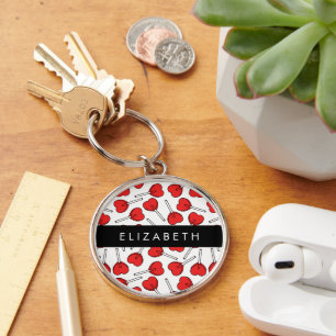 Porte-clés Sucettes Rouges, Sucettes en Forme de Cœur, Sucett