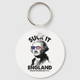 Porte-clés Suck It England Drôle 4 juillet George Washingto