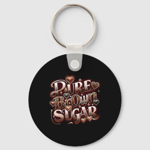 Porte-clés Sucre Brun Pur Fière Femme Noire Africaine Drippi