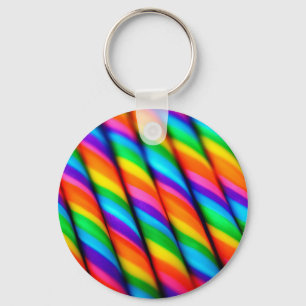 Porte-clés Sucre de canne arc-en-ciel