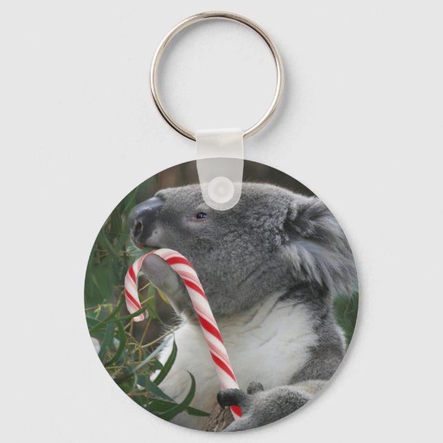 Porte-clés Sucre de canne de Noël Koala (Recto)