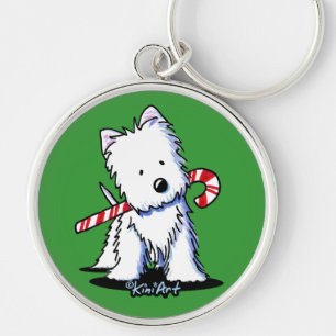Porte-clés Sucre de canne KiniArt Westie Cutie Porte - clé