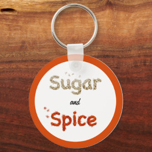 Porte-clés Sucre et épices personnalisés Paprika Chili Sucre