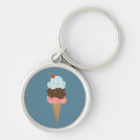 Sucré Treat Triple Ice Cone Crème Saupoudrer Ceris