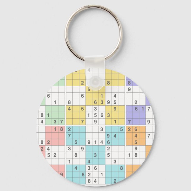 Porte-clés sudoku pastel (Recto)