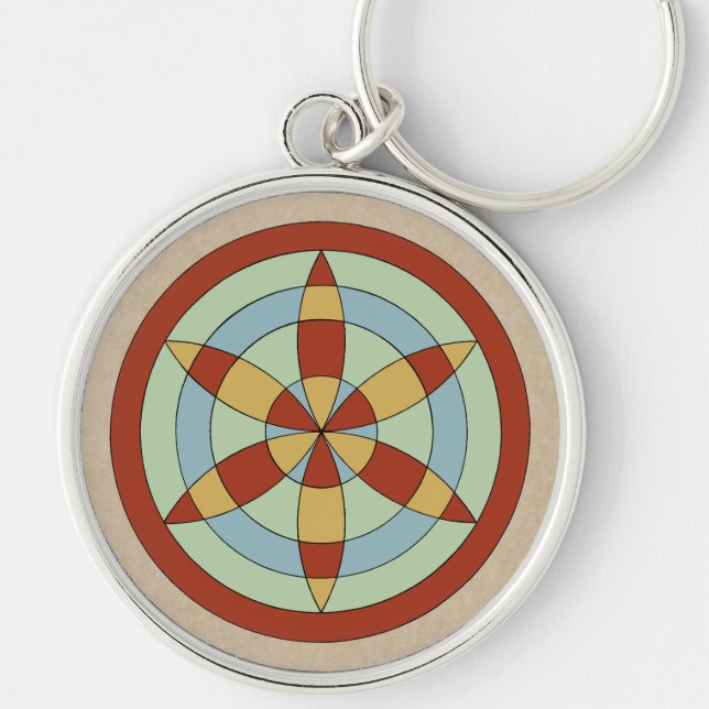 Porte-clés Suffolk Hexafoil (Daisy Wheel) Witch Mark (Devant)