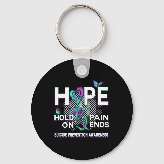 Porte-clés Suicide Awareness Hope Acronym Hold On Pain Ends G (Recto)