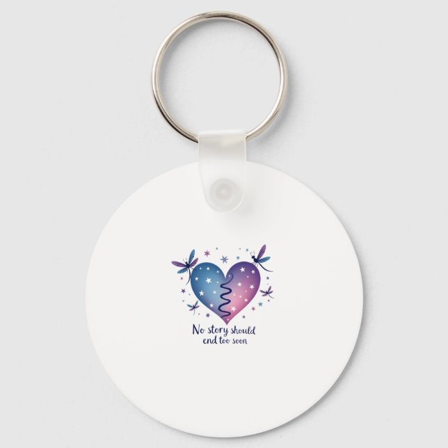 Porte-clés Suicide Prevention Awareness Teal Purple Heart Dra (Recto)