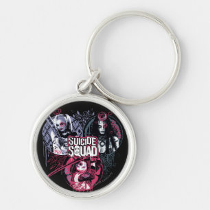 Porte-clés Suicide Squad Squad Girls Graffiti Badges