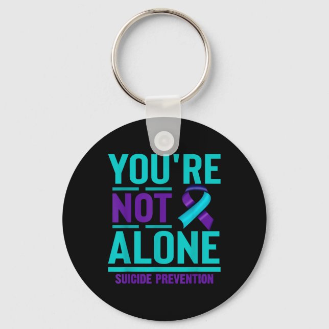 Porte-clés Suicide turquoise de sensibilisation à la santé me (Recto)