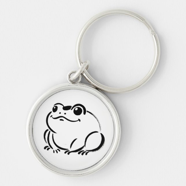 Porte-clés Sumi-e Ink Style Japanese Frog (Devant)