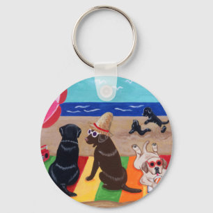 Porte-clés Summer Breeze Labradors Painting