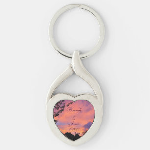 Porte-clés Summer Sunset Romance Acrylique Photo *Personnalis