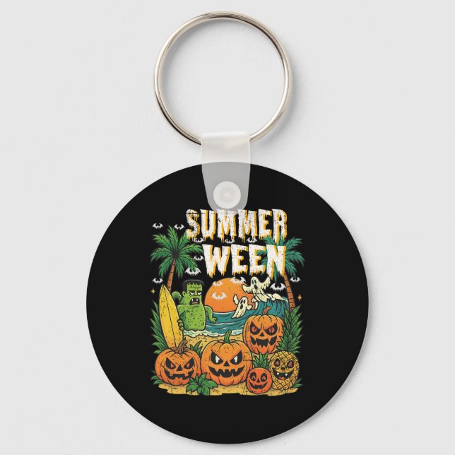 Porte-clés Summerween Beach Citrouilles Fantômes Surf Hallowe (Recto)