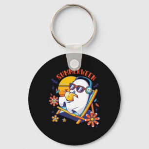 Porte-clés Summerween mignon Fantôme d'été Éffrayant Hallowee