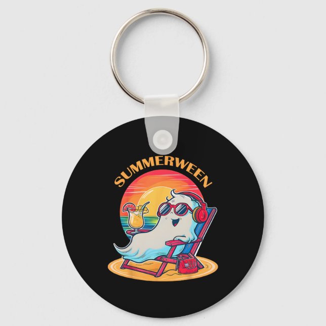 Porte-clés Summerween mignon Fantôme d'été Éffrayant Hallowee (Recto)