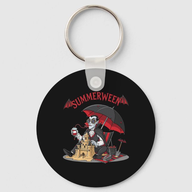 Porte-clés Summerween Plage Vampire Dracula Sandcastle Gothiq (Recto)