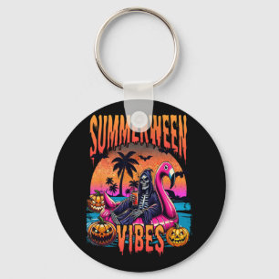 Porte-clés Summerween Vibes Halloween Vacances d'été Skeleto