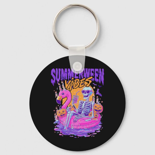 Porte-clés Summerween Vibes Skeleton Citrouille Vacances Éffr (Recto)