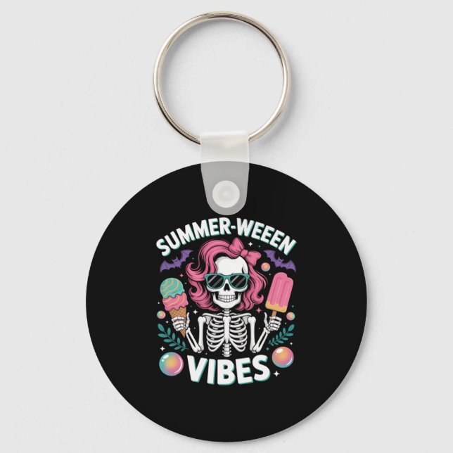 Porte-clés Summerween Vibes Skeleton Vacances Halloween Summe (Recto)