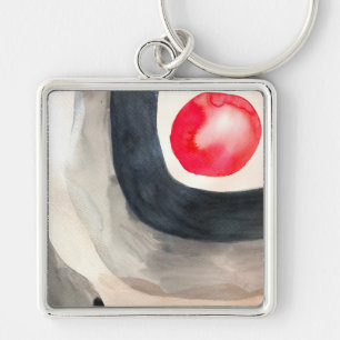 Porte-clés Sun grey and black abstract modern art