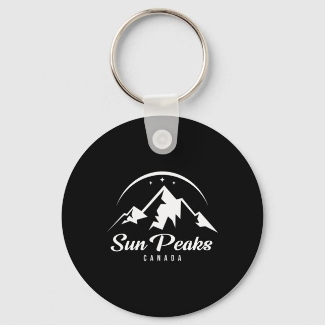 Porte-clés Sun Peaks Canada Station de ski Ski Snowboard (Recto)
