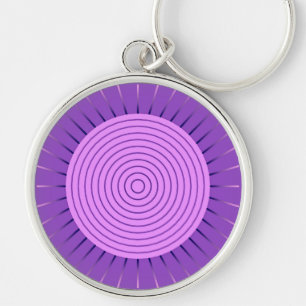 Porte-clés Sunburst géométrique moderne - Amethyst Purple