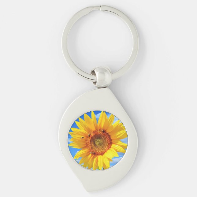 Porte-clés Sunflower Jaune Ciel bleu Porte - clé (Devant)