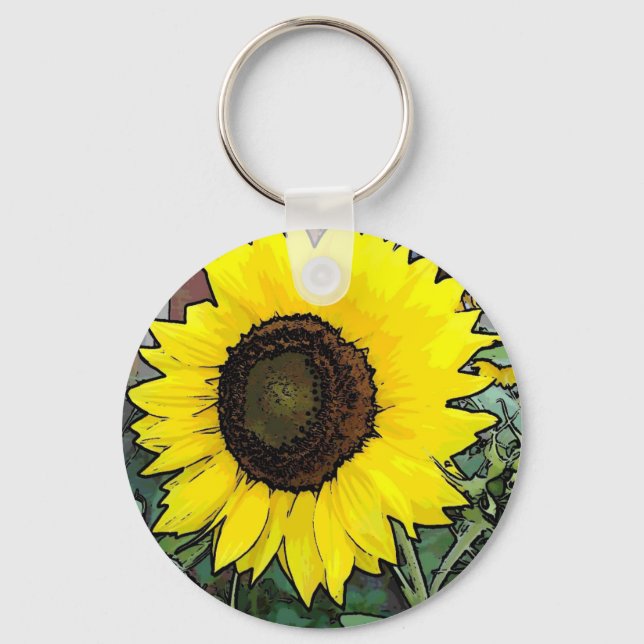 Porte-clés Sunflower large yellow (Recto)
