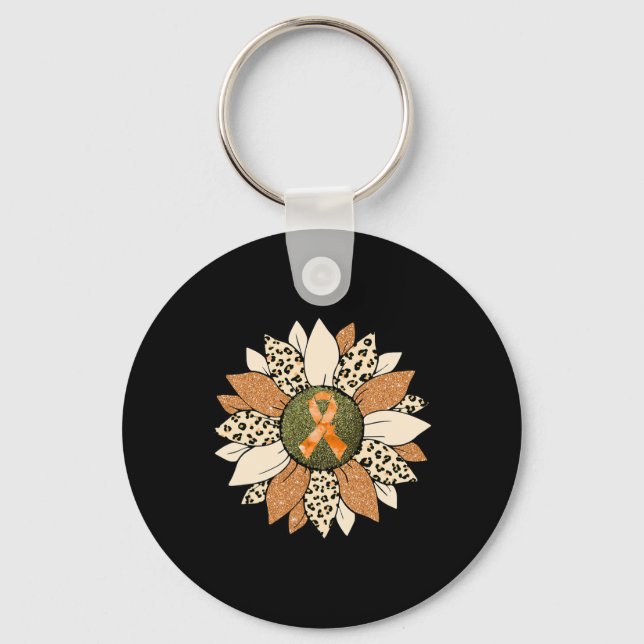 Porte-clés Sunflower Orange Crps Sensibilisation Femmes Guerr (Recto)