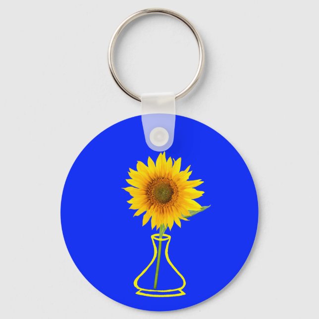 Porte-clés Sunflower Power Sunflower et Vase (Recto)