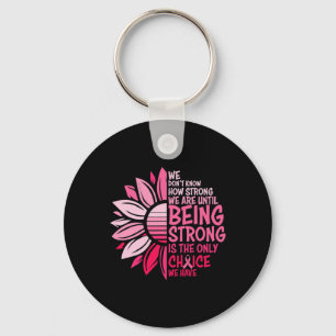 Porte-clés Sunflower rose Cancer du sein Sensibilisation Femm