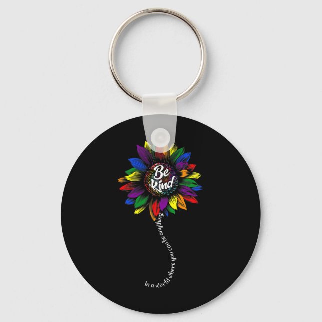 Porte-clés Sunflower Sensibilisation sur l'autisme Be Kind Pu (Recto)
