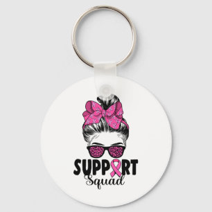 Porte-clés Sungles Messy Bun Support Squad Cancer du sein