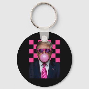 Porte-clés Sungles roses Trump Bubble Gum Shirt 2024 Vote Pre