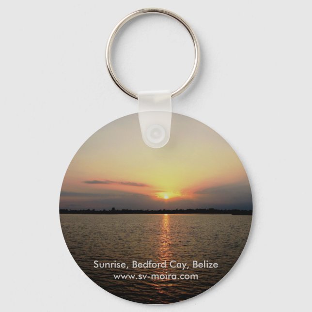Porte-clés Sunrise, Bedford Cay, Belize (Recto)