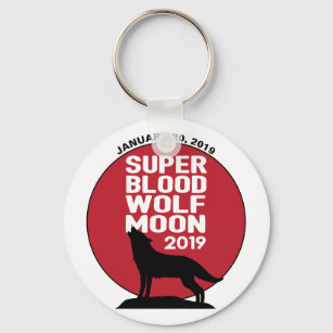 Porte-clés Super Blood Wolf Moon Lunar Eclipse 2019