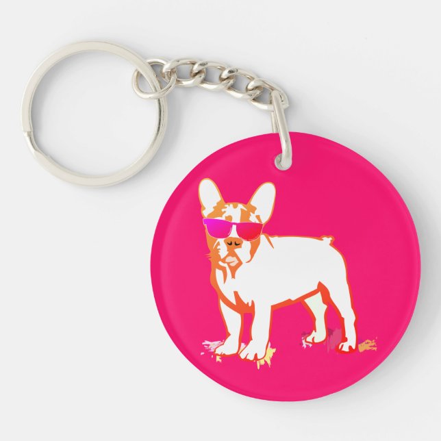 Porte-clés Super Bouledogue Français (Devant)