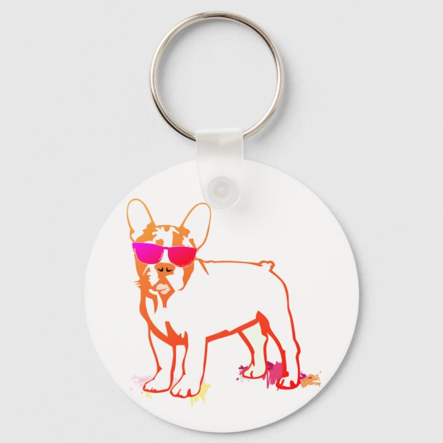 Porte-clés Super Bouledogue Français (Recto)