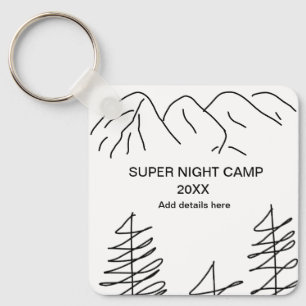 Porte-clés Super camp été hiver ajouter nom année voyage vacc