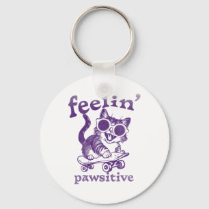 Porte-clés Super Chat Drôle Skin Cat City Ride