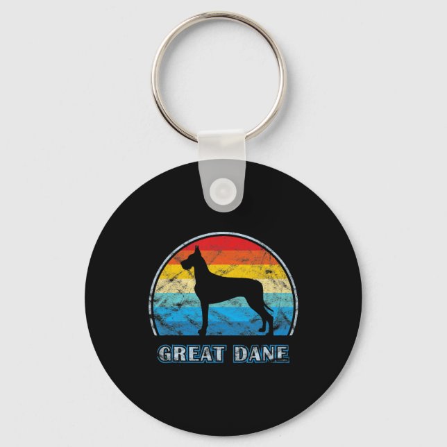 Porte-clés Super Dane Vintage Design Chien (Recto)