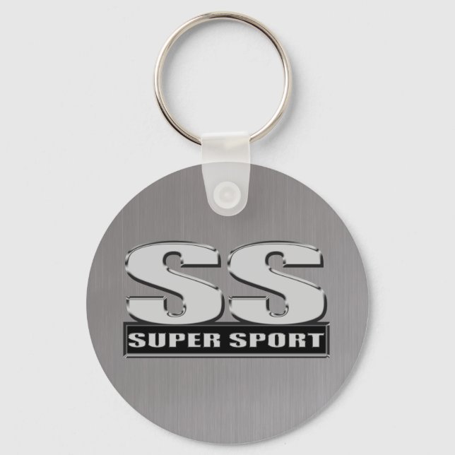 Porte-clés super duper sport SS acier brossé (Recto)