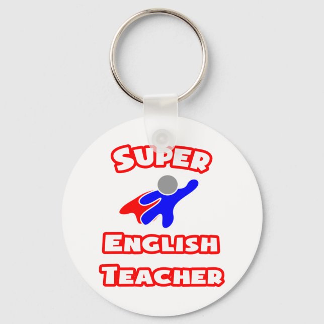 Porte-clés Super enseignant anglais (Recto)