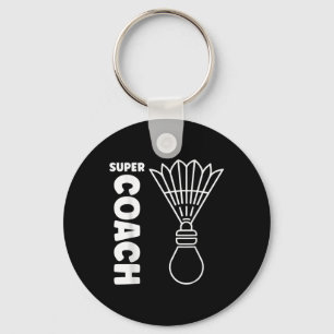 Porte-clés Super entraîneur de badminton sport simple badmint